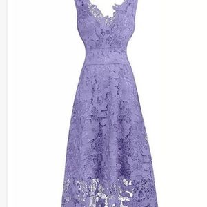 Elegant Lilac Lace Kimilily Dress